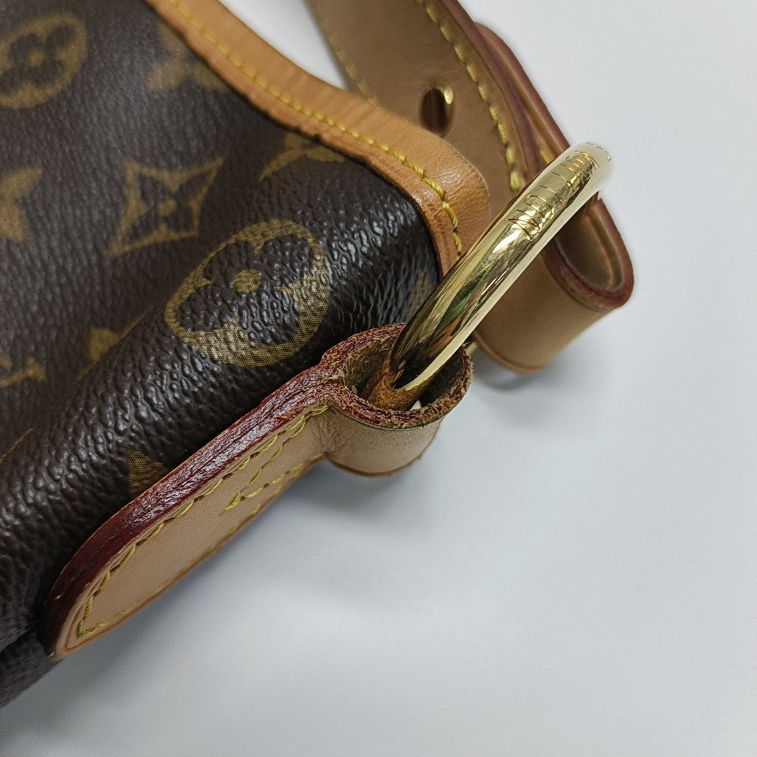 Monogram Coated Canvas Shoulder Bag Brown