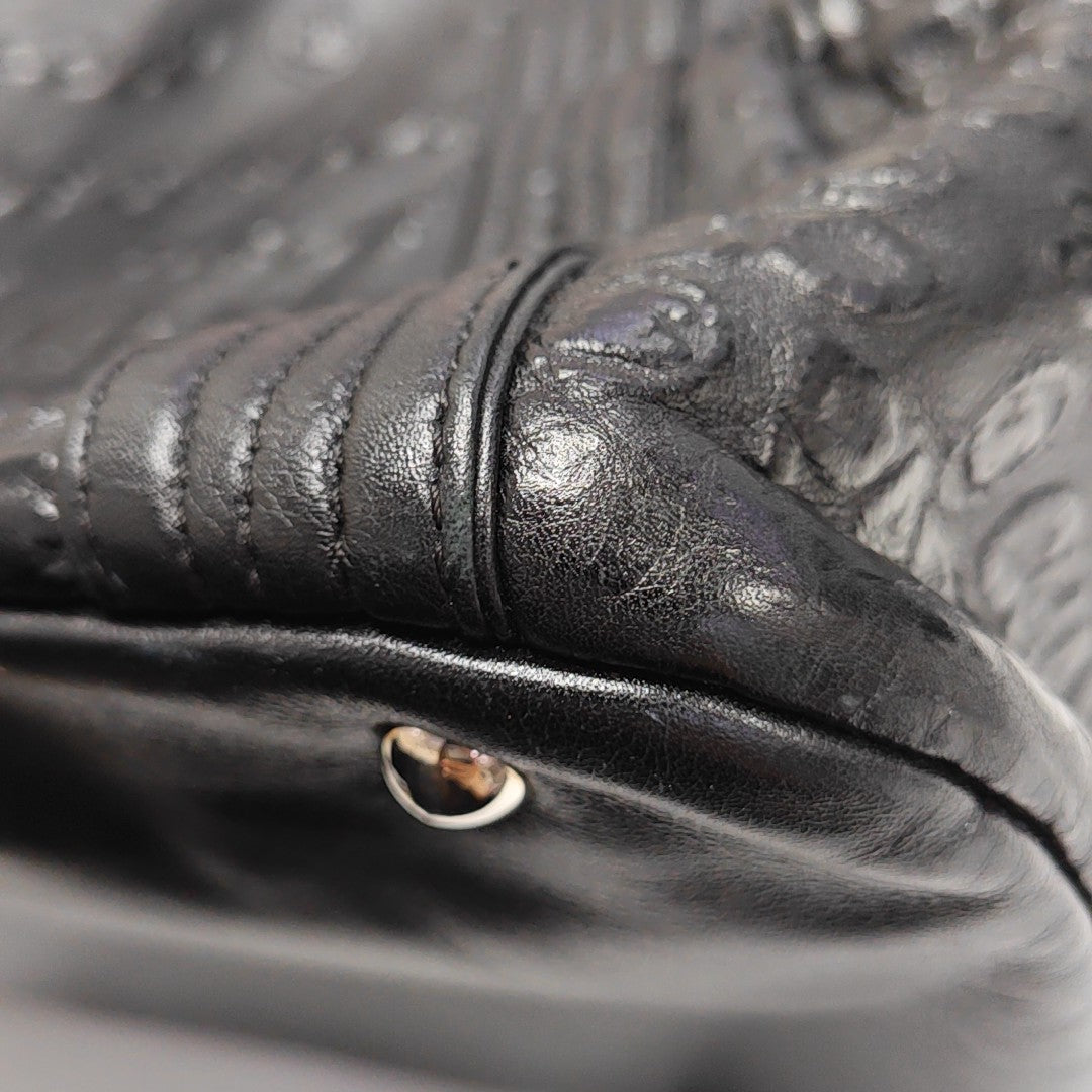 Calfskin Top Handle Bag Black