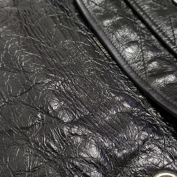 NIKI Medium Chevron Calfskin Black