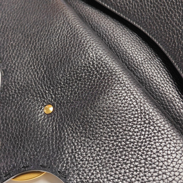 GG Marmont Top Handle Large Calfskin Black