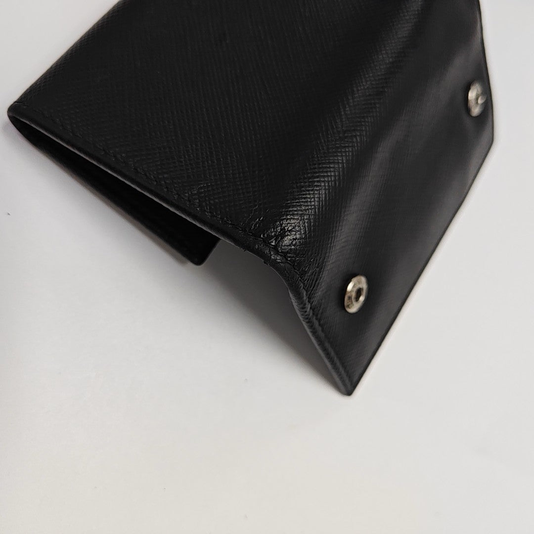 Saffiano Calfskin Key Pouch Black