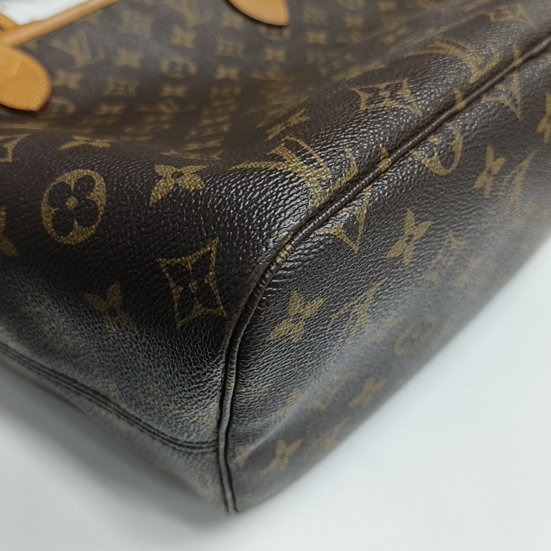 NEVERFULL MM Monogram Coated Canvas Brown