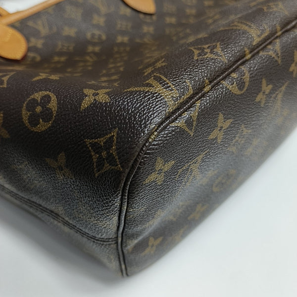 NEVERFULL MM Monogram Coated Canvas Brown