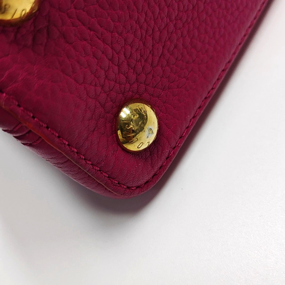 Authenticated pre-owned  CAPUCINES BB Calfskin Pink - Shoulder Bag at Looply