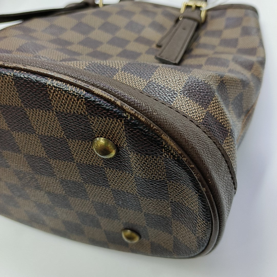 BUCKET PM Damier Ebene Coated Canvas Brown