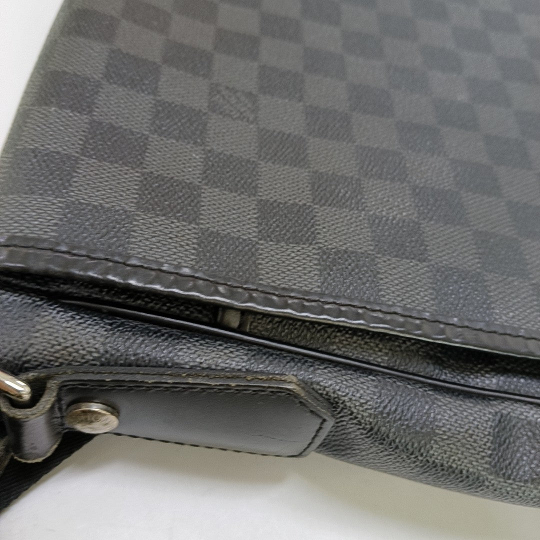 DANIEL Damier Graphite Coated Canvas Gray