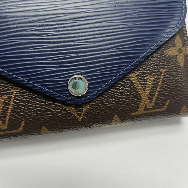MARIE LOU Monogram Coated Canvas Brown Wallet