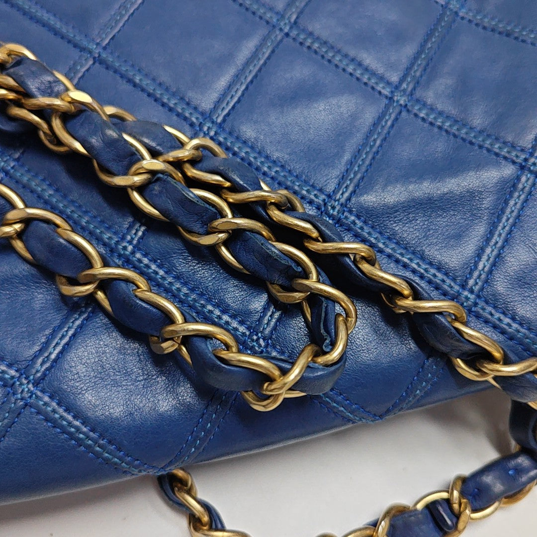 Quilted Calfskin Blue