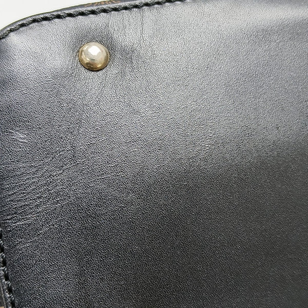 Coated Canvas Top Handle Bag Black