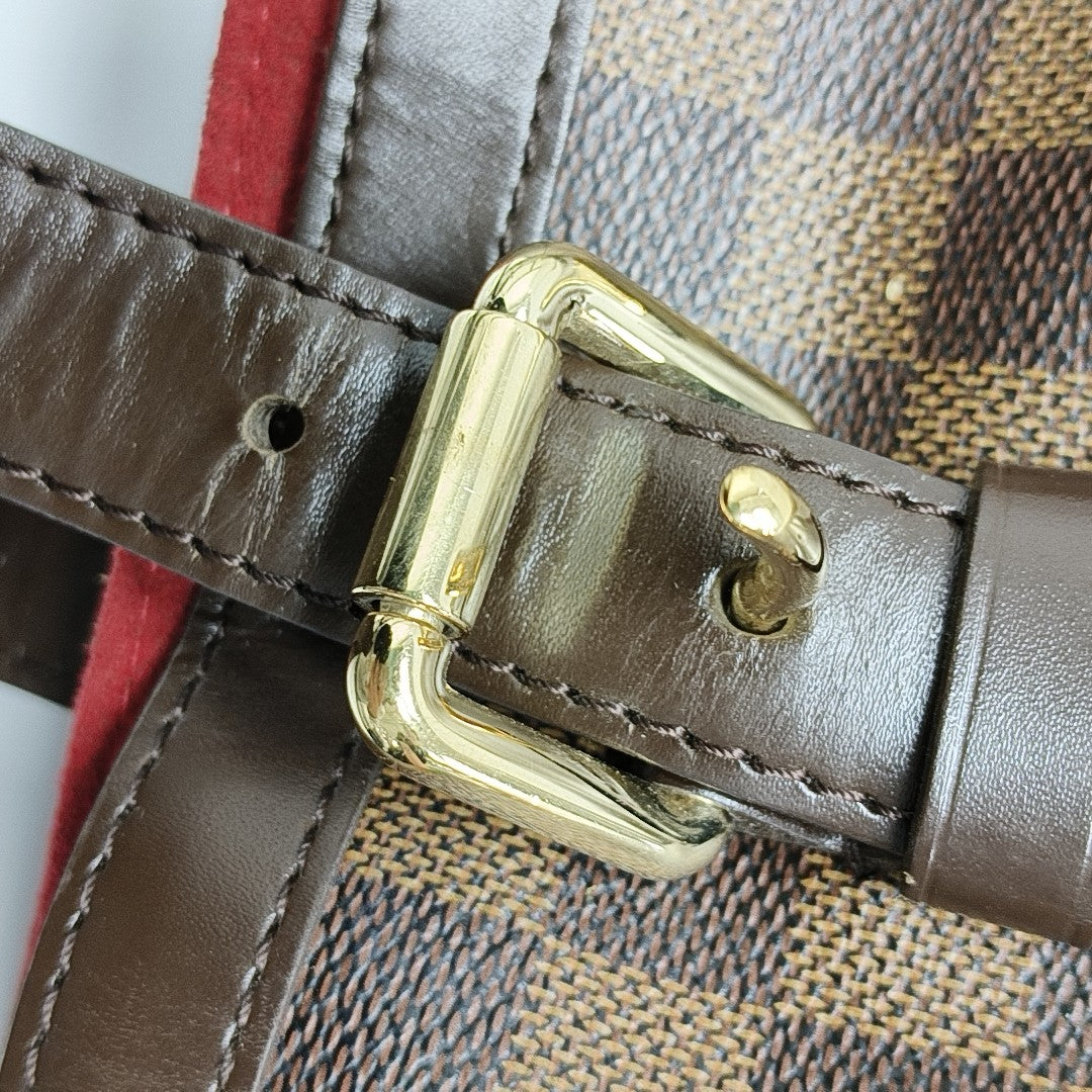HAMPSTEAD MM Damier Ebene Coated Canvas Brown