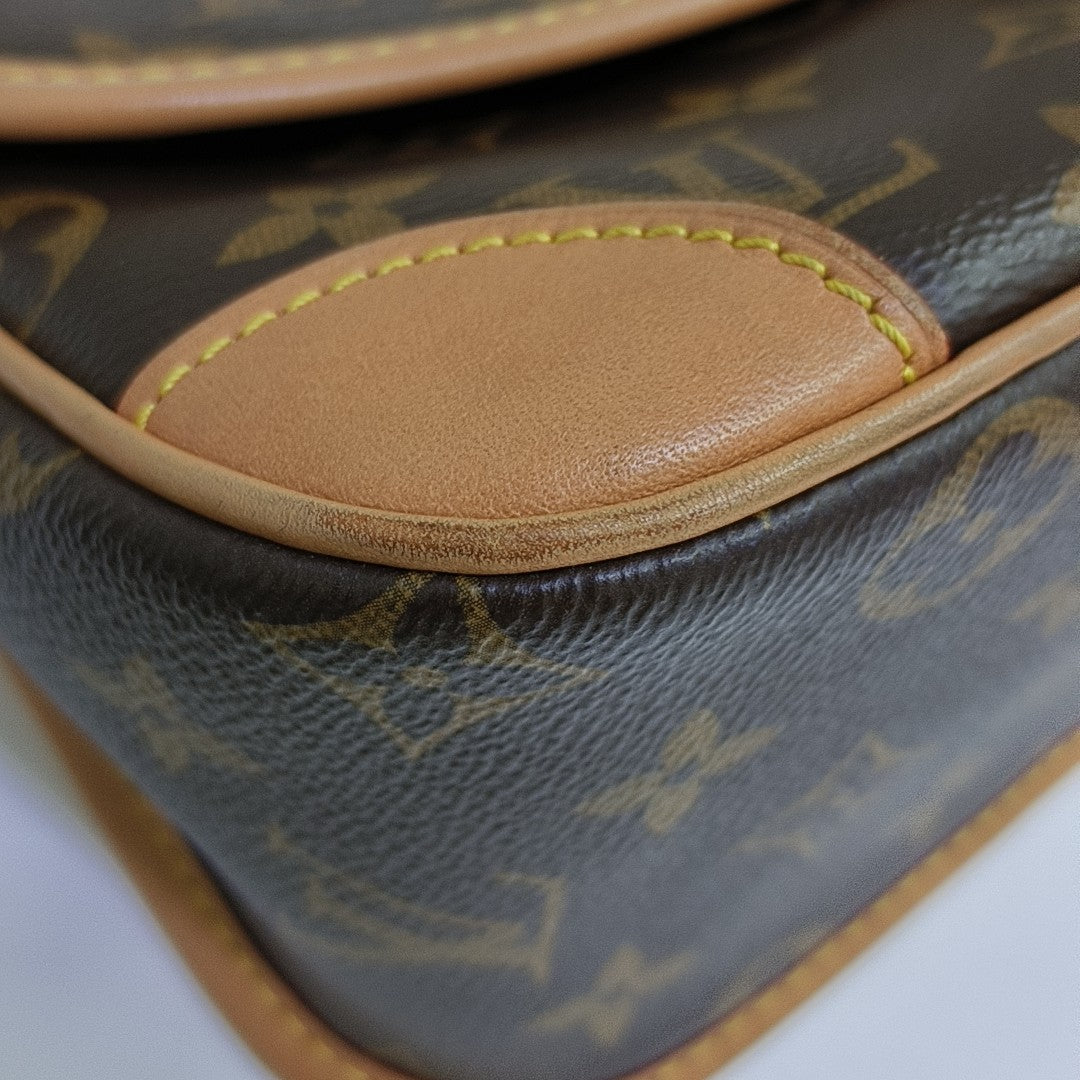 DIANE Monogram Coated Canvas Brown