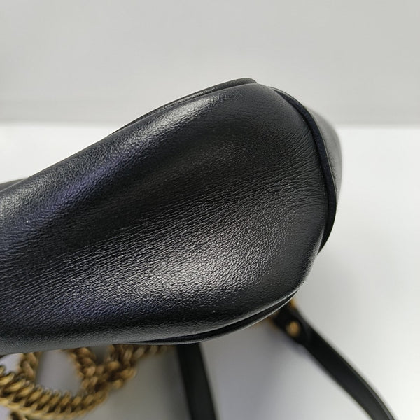 GG Marmont Small Quilted Calfskin Black