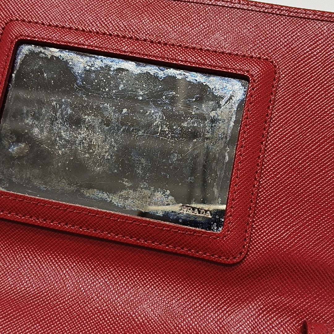 Saffiano Calfskin Crossbody Bag Red