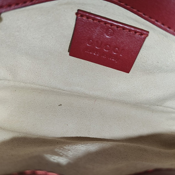 GG Marmont Mini Quilted Calfskin Red
