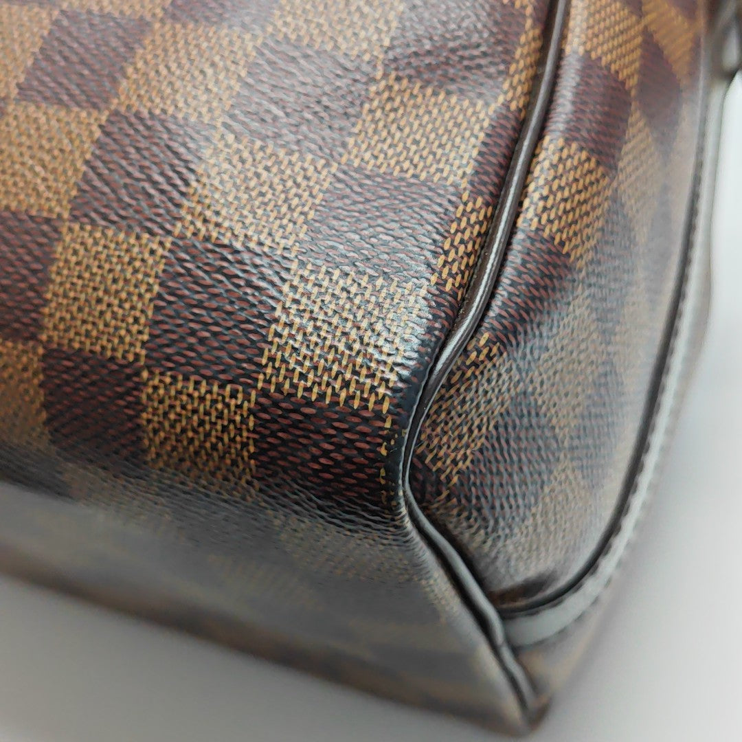 SPEEDY 25 Damier Ebene Coated Canvas Brown