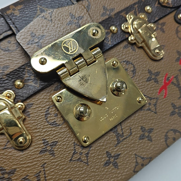 PETITE MALLE Monogram Coated Canvas Brown