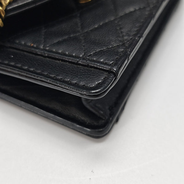 GABY Quilted Lambskin Black