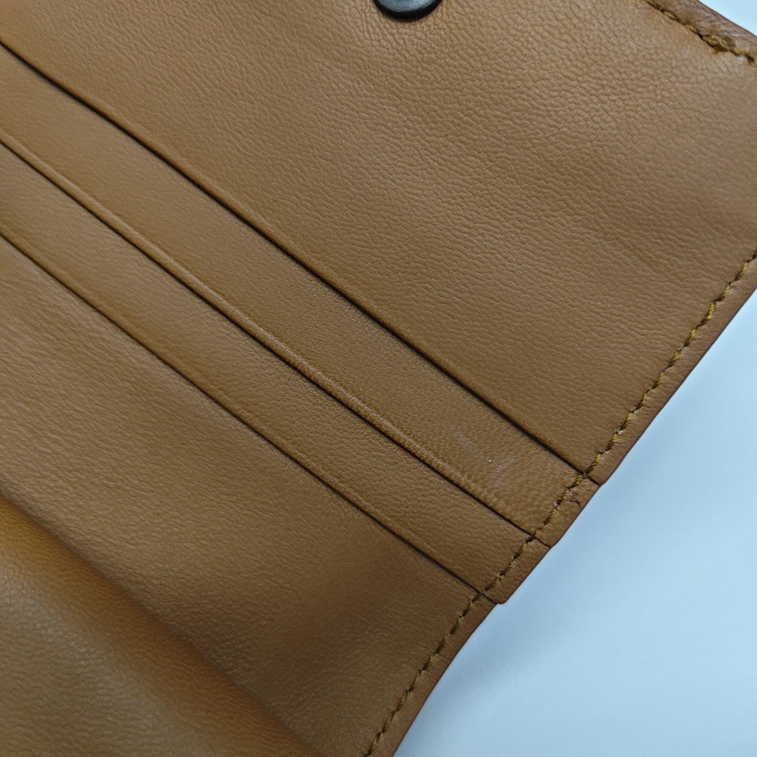 Lambskin Card Holder Brown