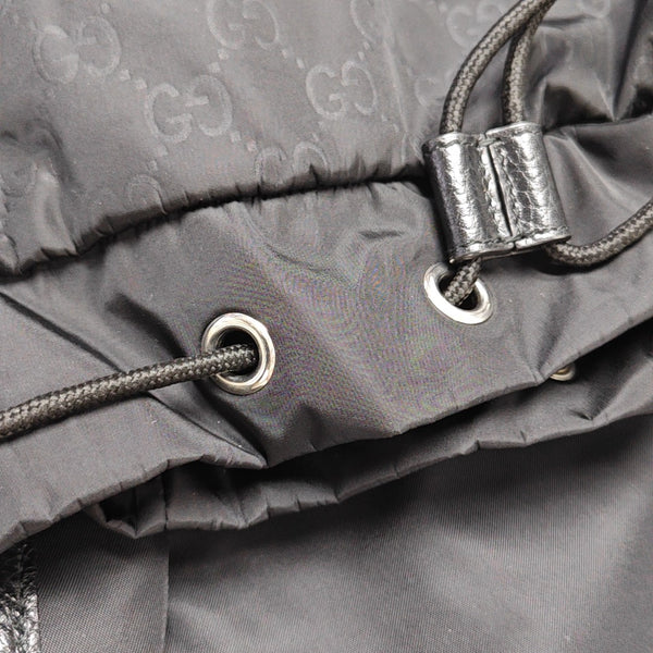 Monogram Nylon Backpack Medium Black