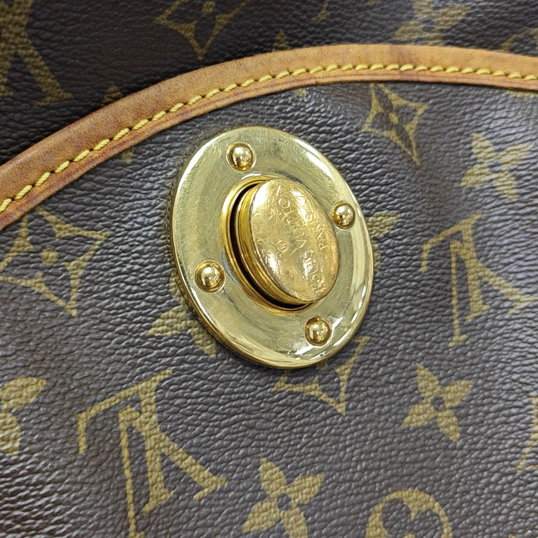TULUM Monogram Coated Canvas Brown