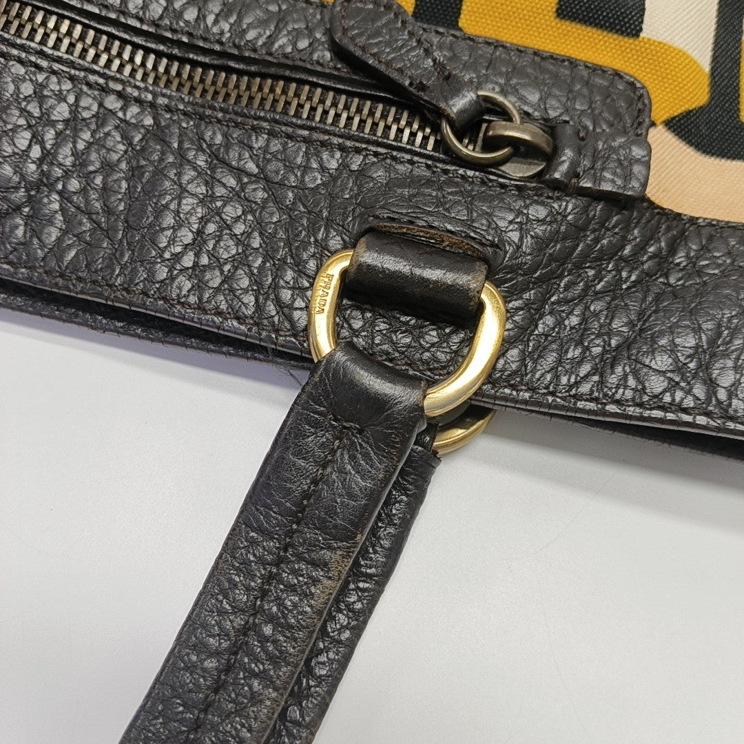 Canvas Top Handle Bag Multicolor