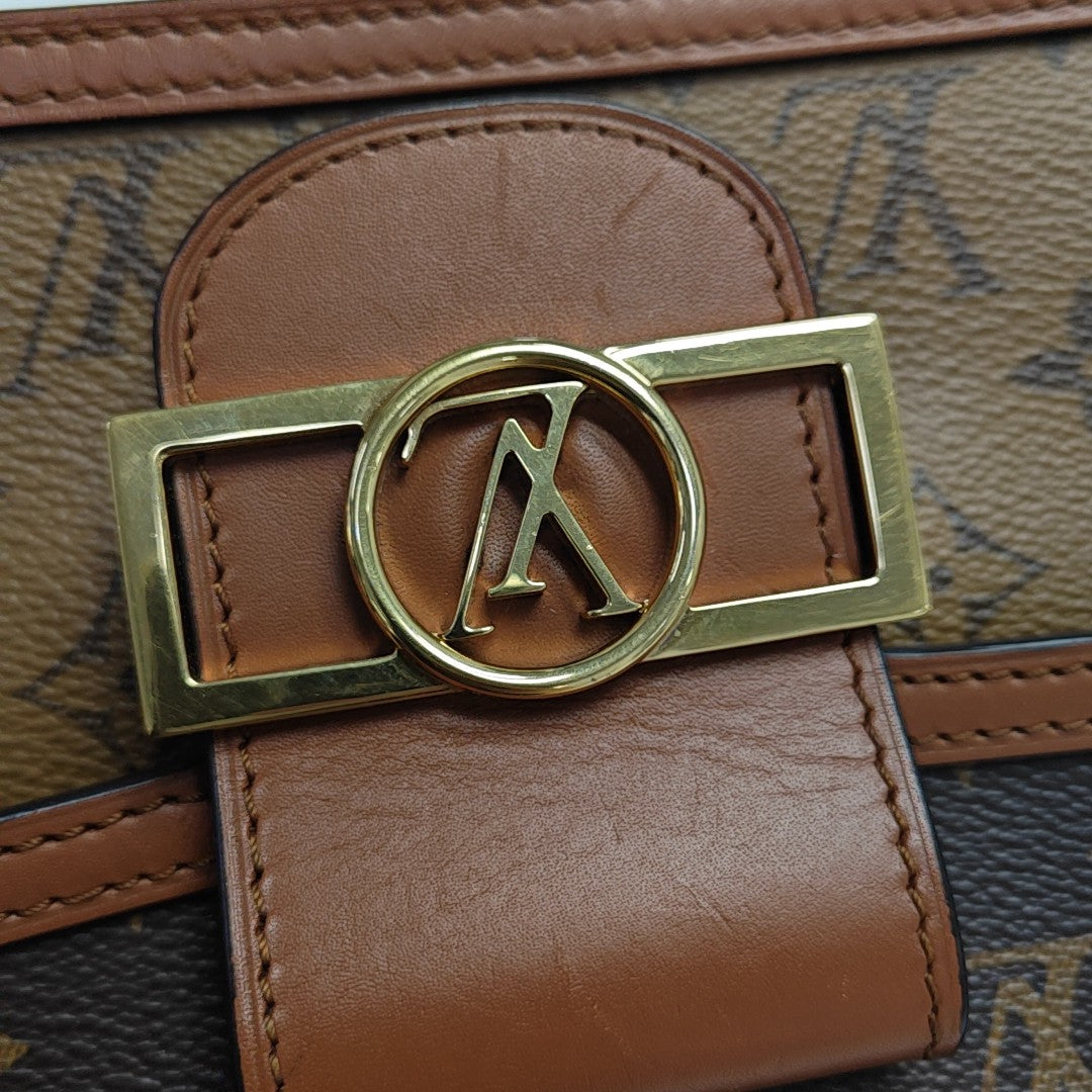 DAUPHINE Mini Monogram Coated Canvas Brown