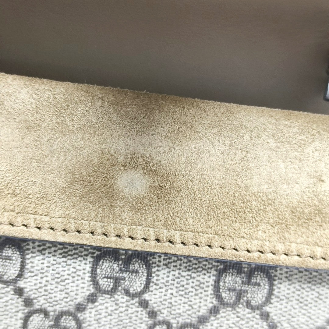Dionysus Super Mini Monogram Coated Canvas Beige