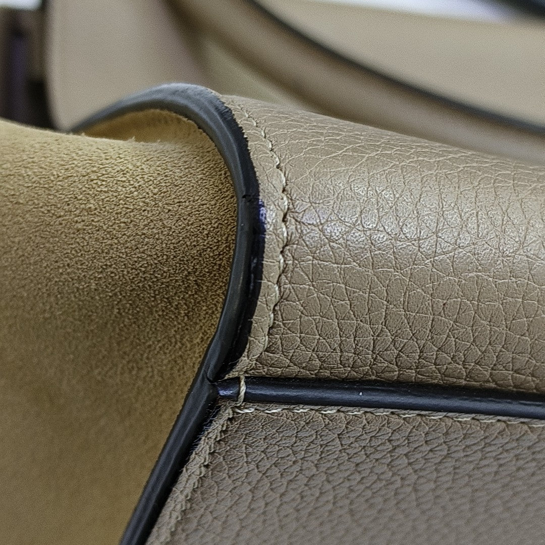 TRAPEZE Small Calfskin Beige