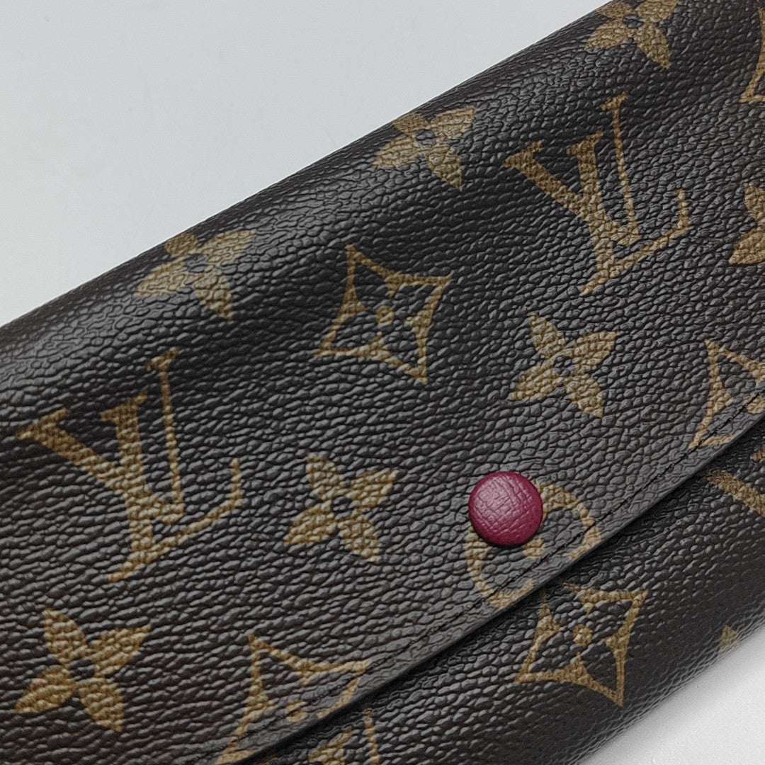 EMILIE Monogram Coated Canvas Brown Wallet