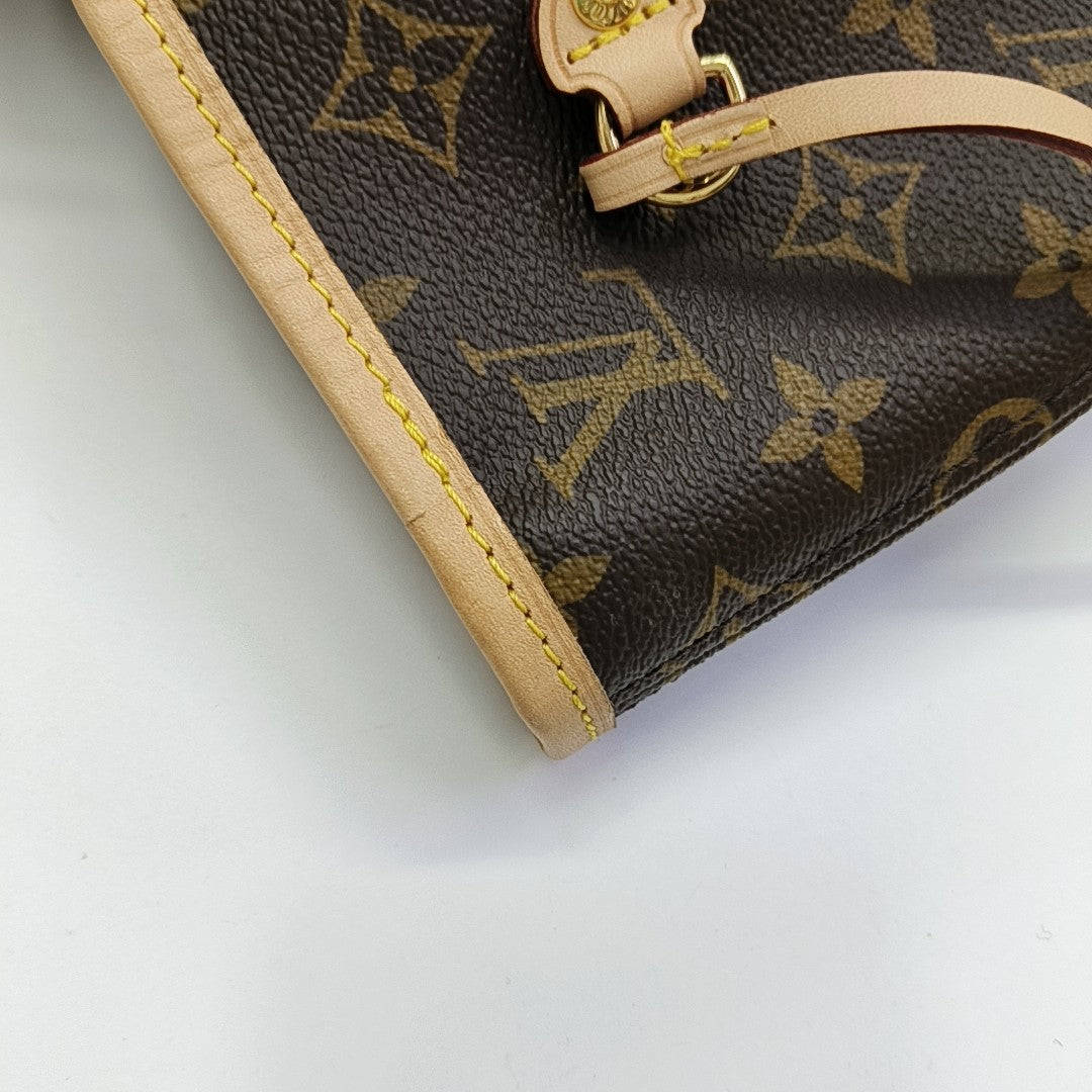 NEVERFULL MM Monogram Coated Canvas Brown