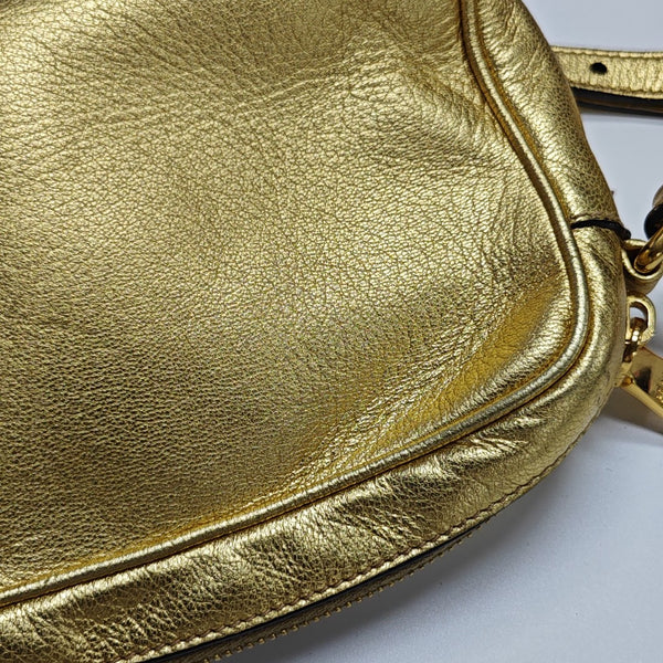 Calfskin Shoulder Bag Gold