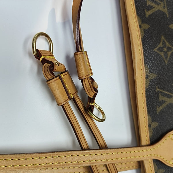 NEVERFULL MM Monogram Coated Canvas Brown