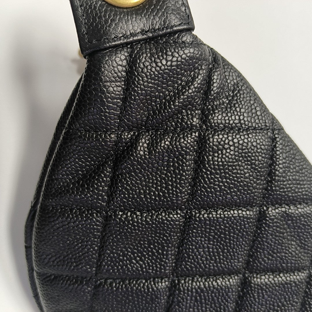 Quilted Calfskin Belt Bag Black