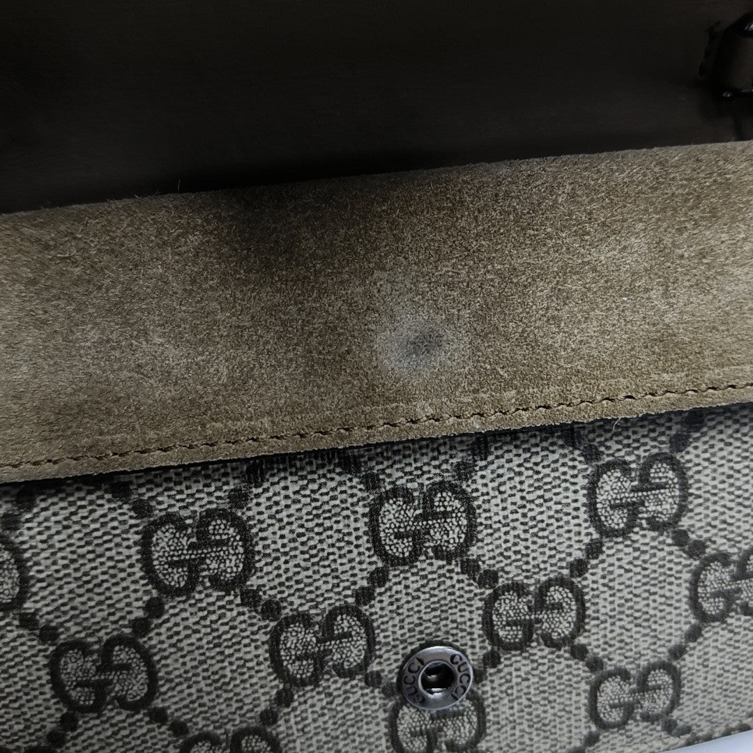 Dionysus Super Mini Monogram Coated Canvas Beige
