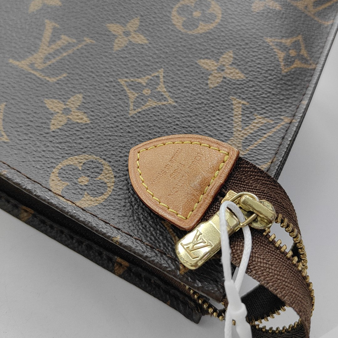 TOILET POCKET 19 Monogram Coated Canvas Brown