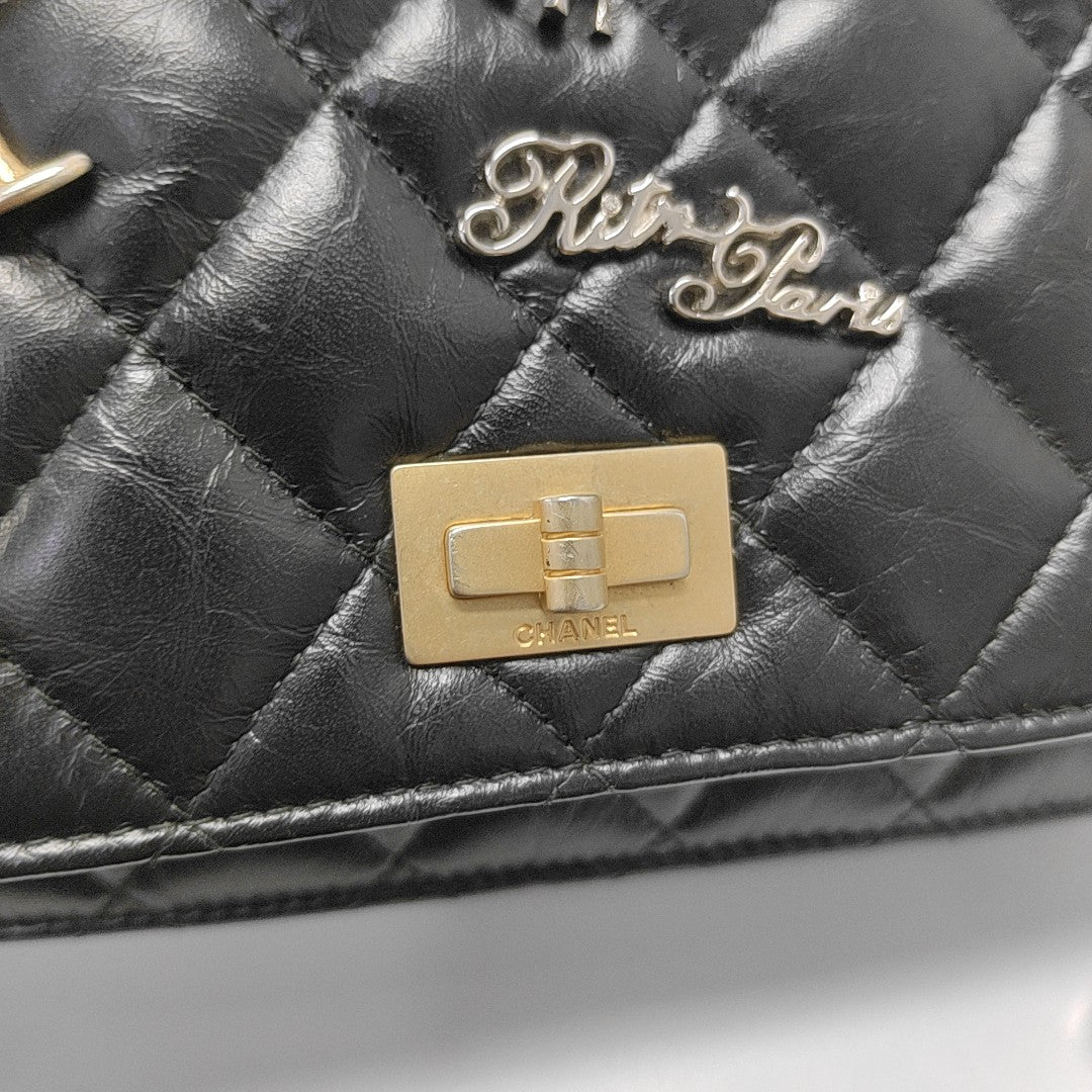 2.55 WOC Quilted Calfskin Black