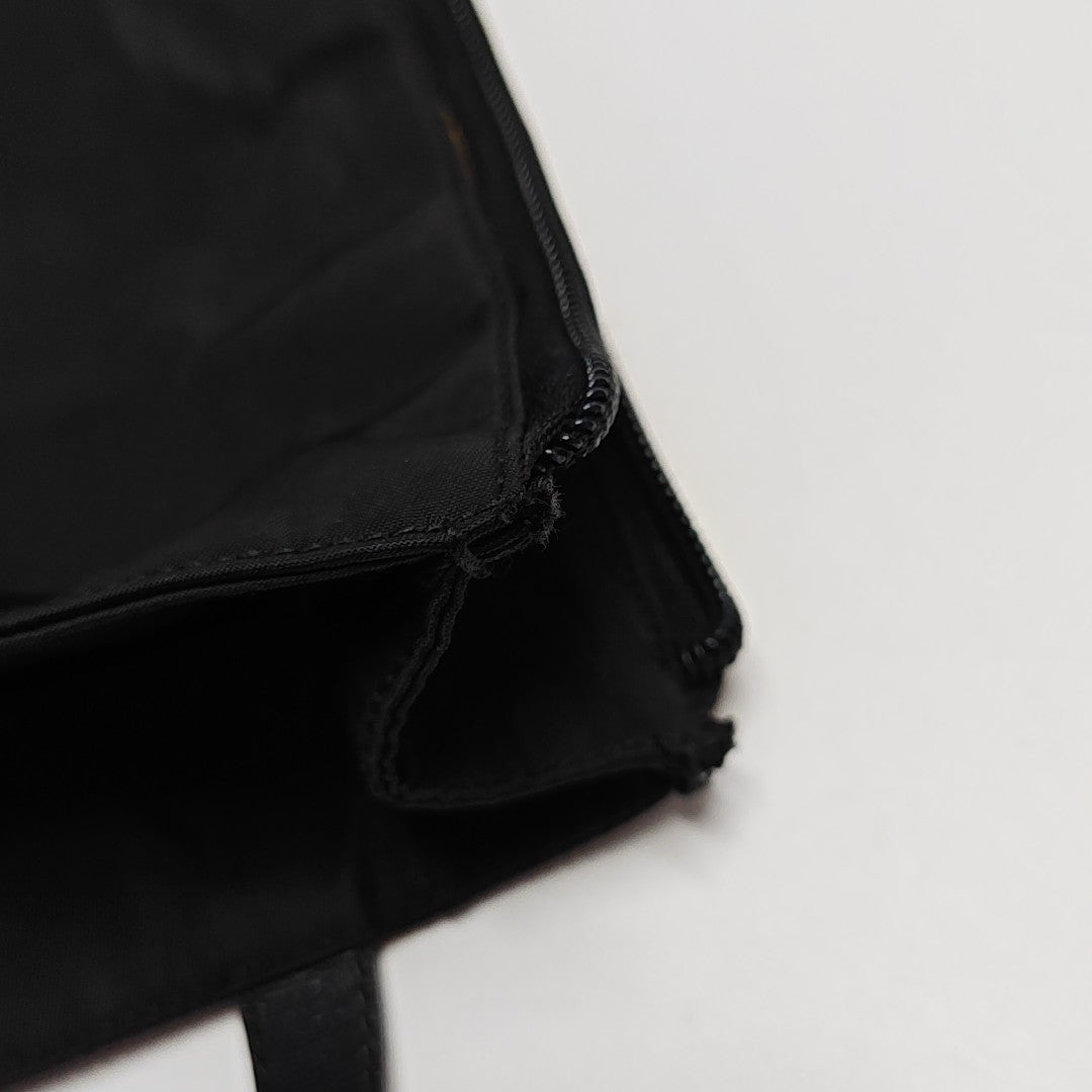 Nylon Top Handle Bag Black