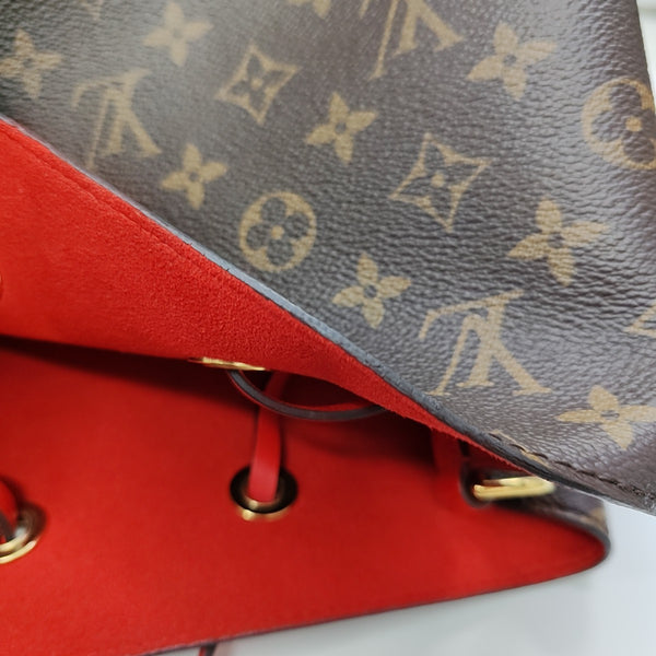NÉONOÉ MM Monogram Coated Canvas Brown