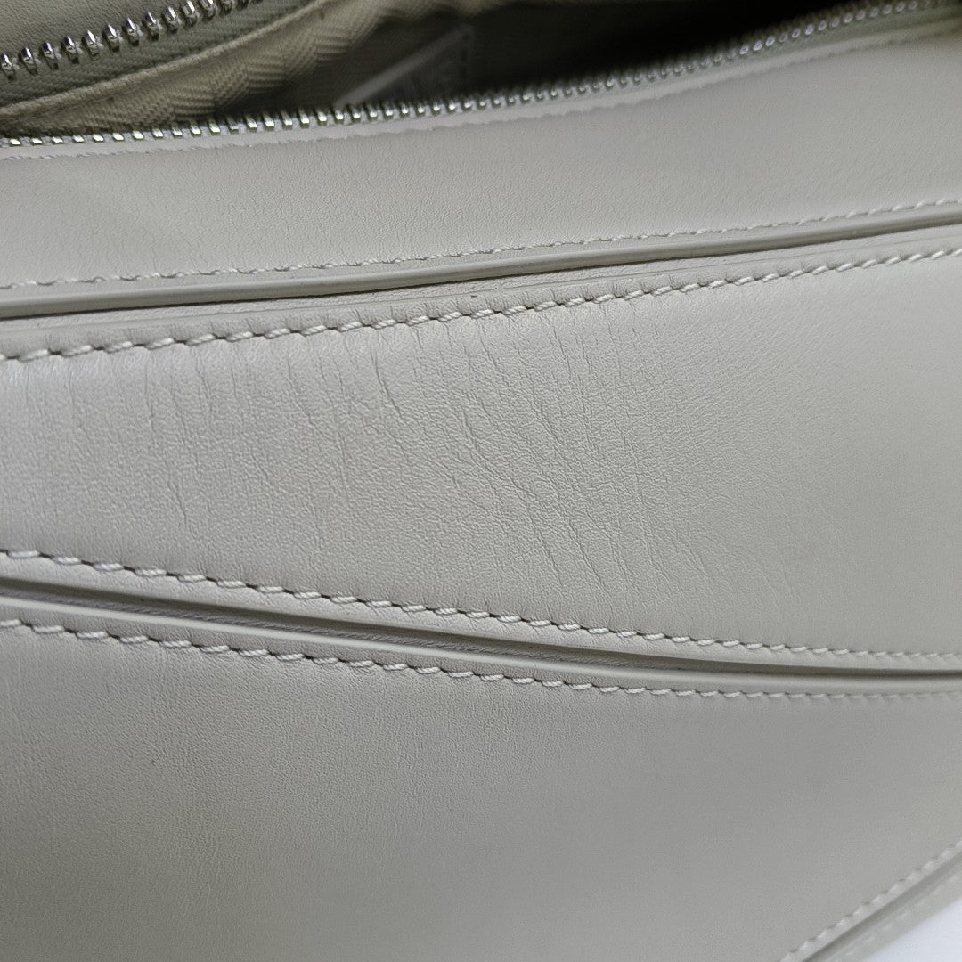 Puzzle Small Calfskin White