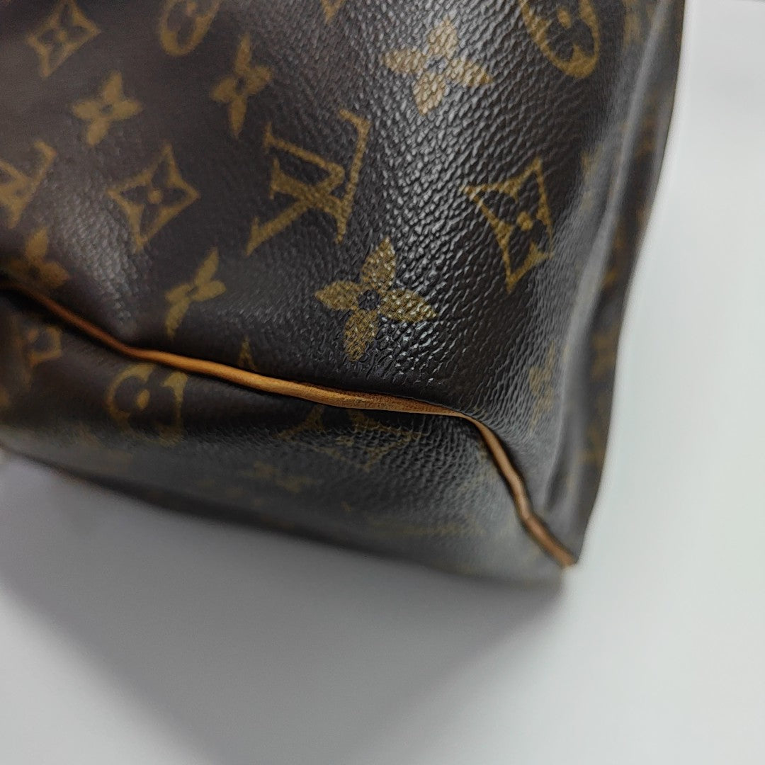 SPEEDY 30 Monogram Coated Canvas Brown