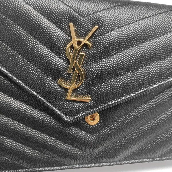 MONOGRAM WOC Chevron Calfskin Black