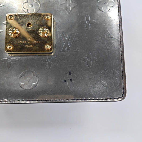 SPRING STREET Monogram Patent Leather Silver