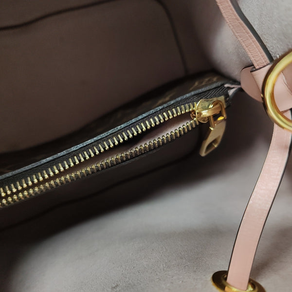 NÉONOÉ MM Monogram Coated Canvas Brown