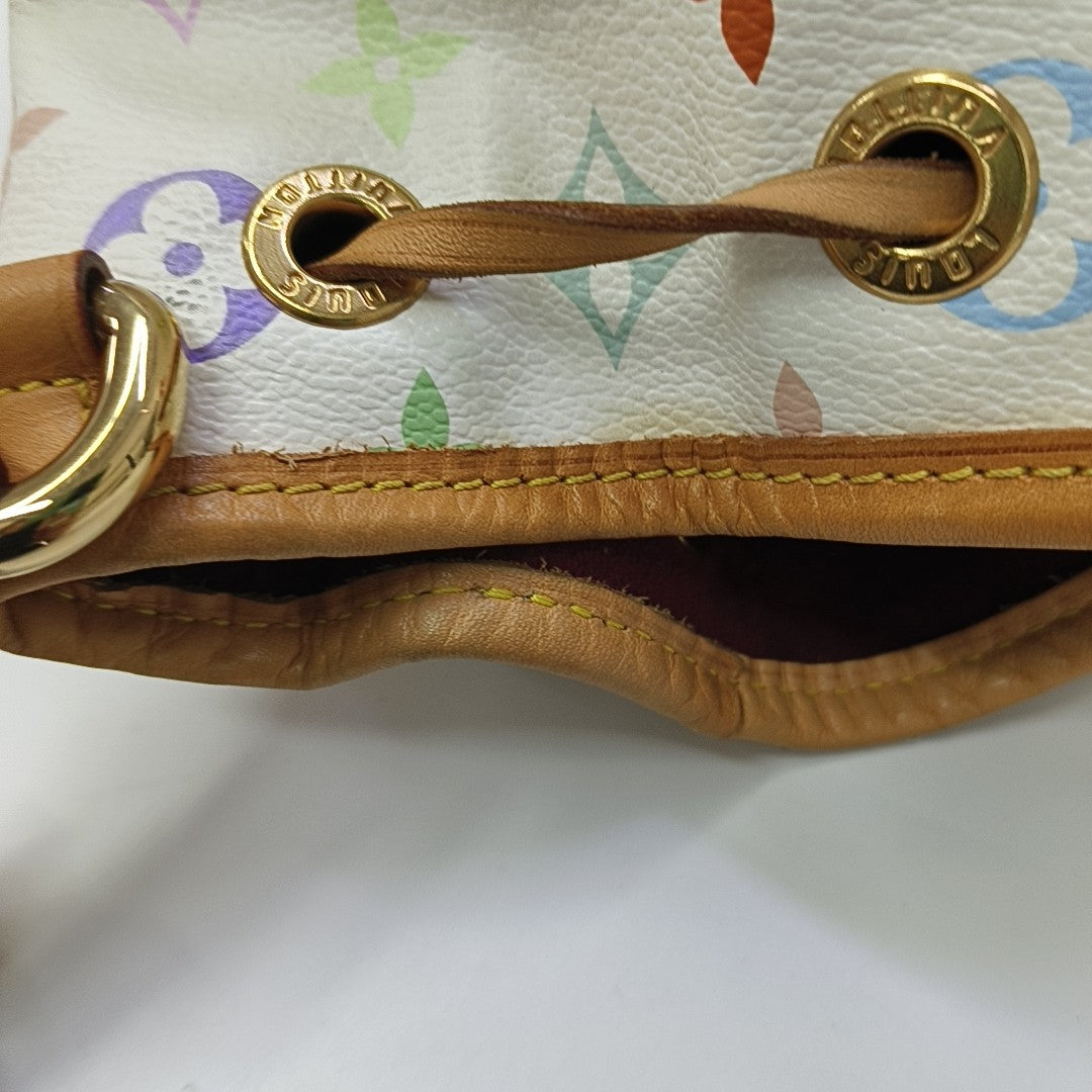 LV × TM NÉONOÉ MM Monogram Coated Canvas White