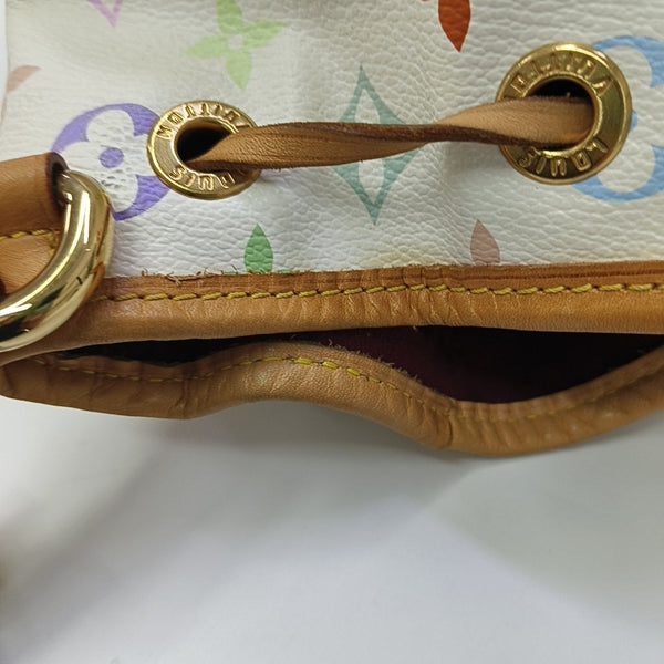 LV × TM NÉONOÉ MM Monogram Coated Canvas White