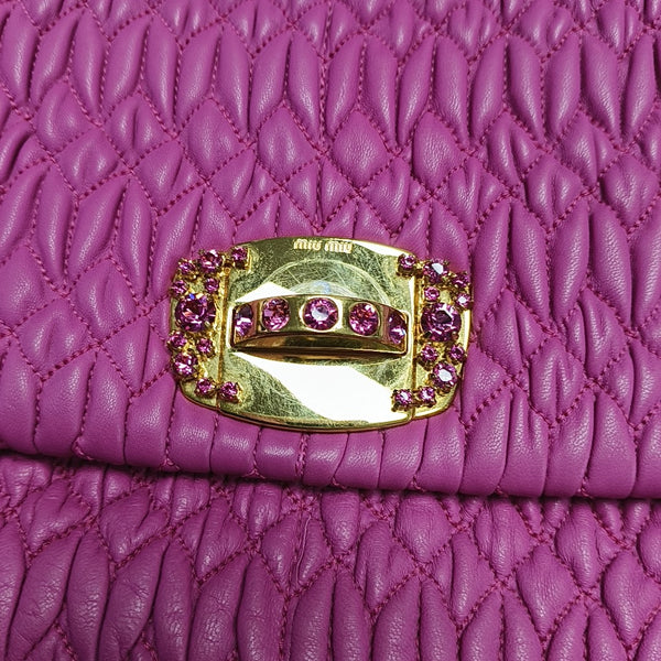 Crystal Quilted Lambskin Red