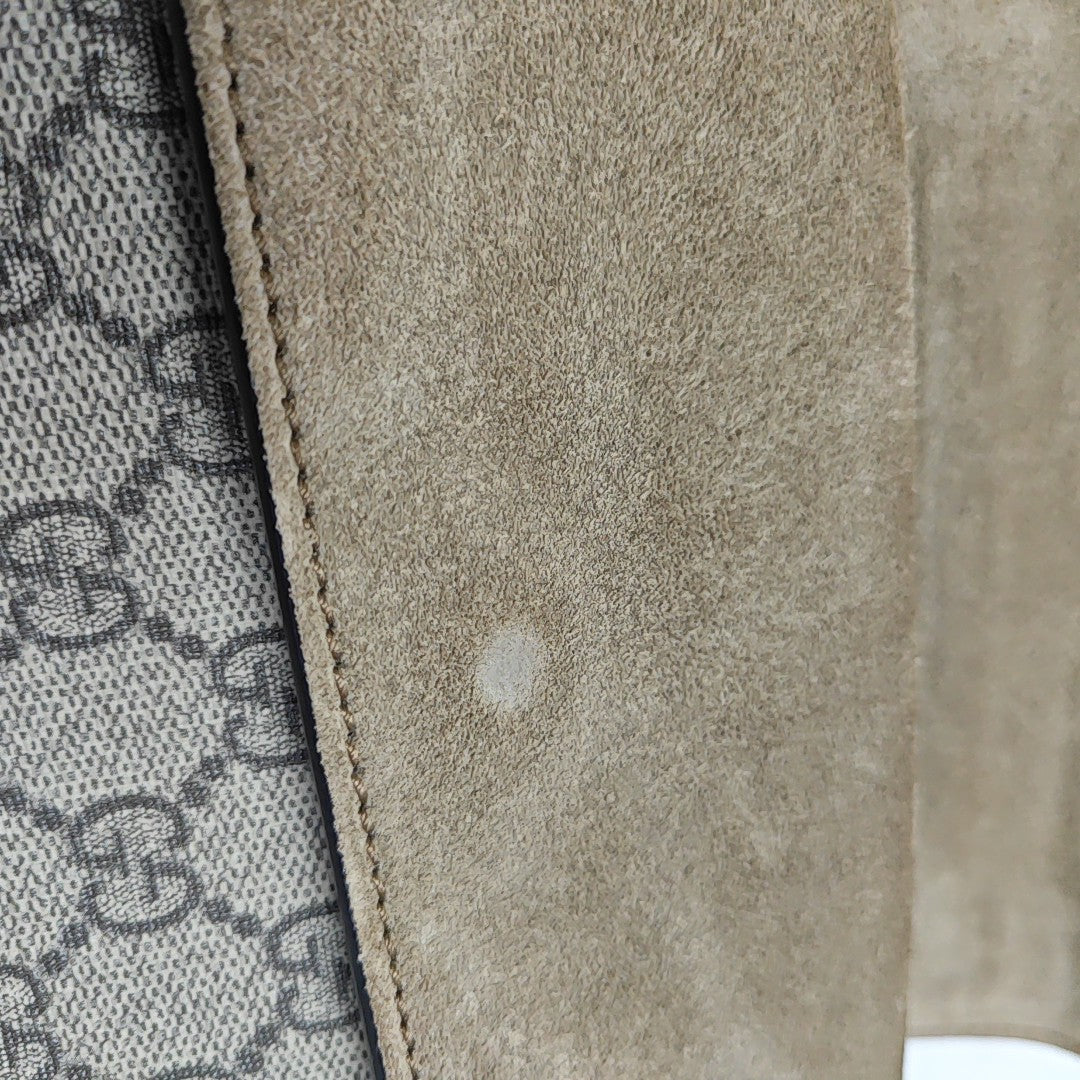 Dionysus Mini Monogram Coated Canvas Beige