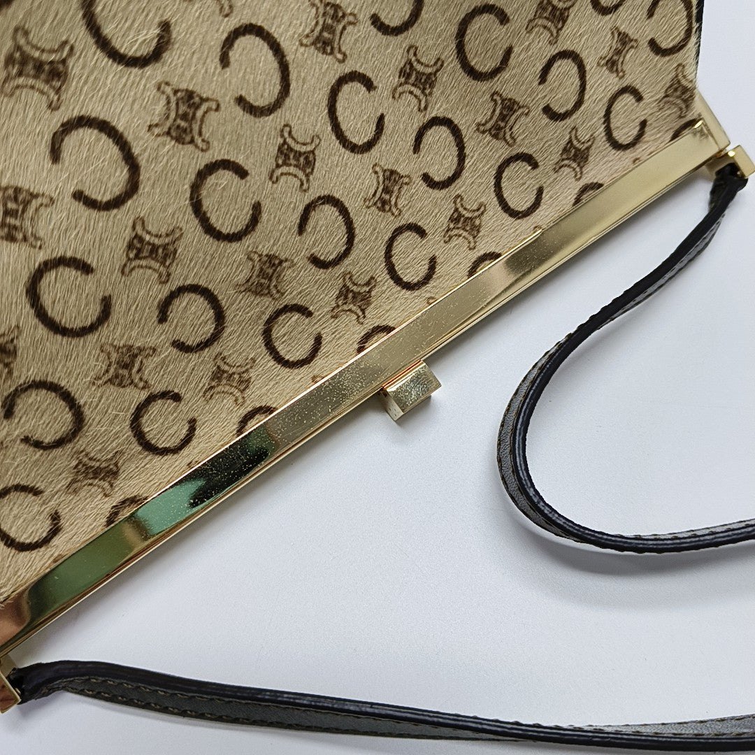 Fabric Shoulder Bag Beige