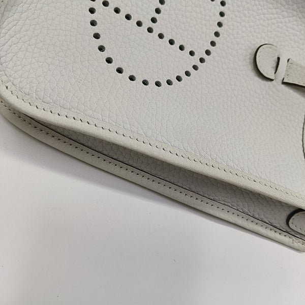 Authenticated pre-owned  Evelyne TPM Clemence White - Shoulder Bag at Looply