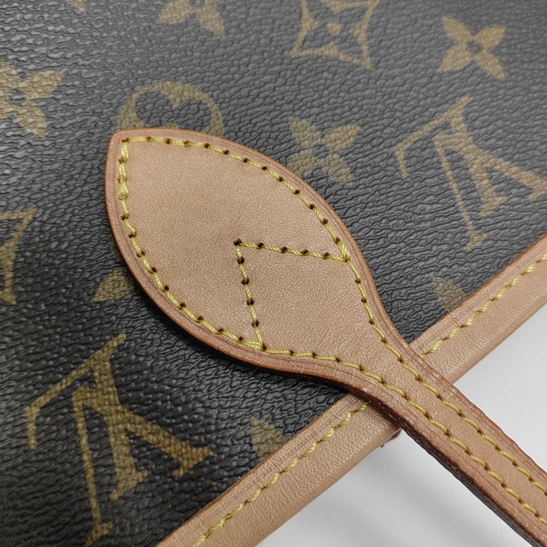 NEVERFULL MM Monogram Coated Canvas Brown